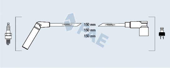 Комплект проводов зажигания fae 83565