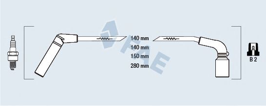 Комплект проводов зажигания fae 83566