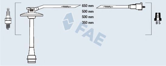 Комплект проводов зажигания fae 83587