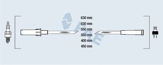 Комплект проводов зажигания fae 83986