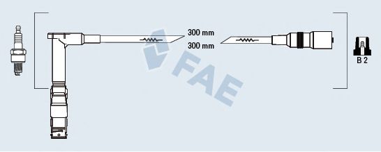 Комплект проводов зажигания fae 85051