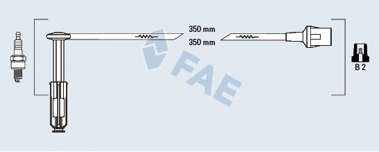Комплект проводов зажигания fae 85052