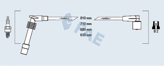 Комплект проводов зажигания fae 85083