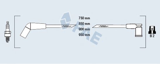Комплект проводов зажигания fae 85114