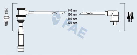 Комплект проводов зажигания fae 85116