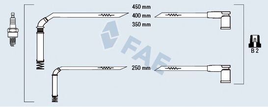 Комплект проводов зажигания fae 85126