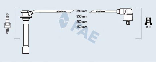 Комплект проводов зажигания fae 85146