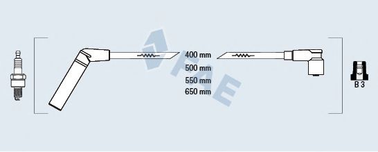 Комплект проводов зажигания fae 85379