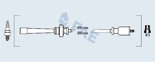 Комплект проводов зажигания fae 85382