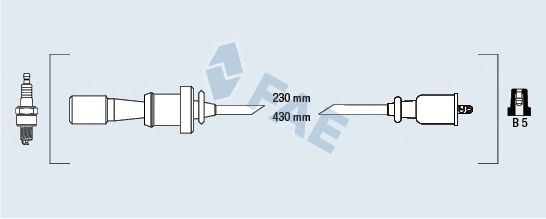 Комплект проводов зажигания fae 85384