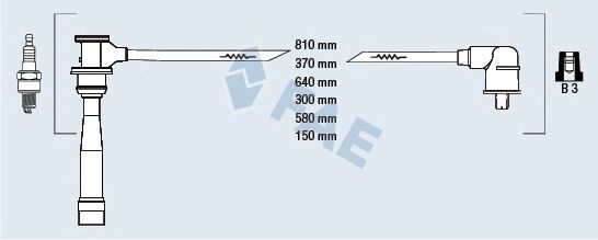 Комплект проводов зажигания fae 85396