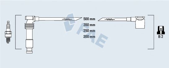 Комплект проводов зажигания fae 85561