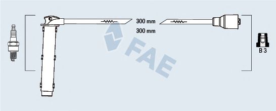 Комплект проводов зажигания fae 85766