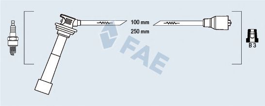 Комплект проводов зажигания fae 85806