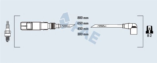 Комплект проводов зажигания fae 85874