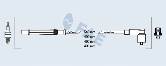 Комплект проводов зажигания fae 85988