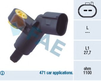 Датчик АБС FAE 78020