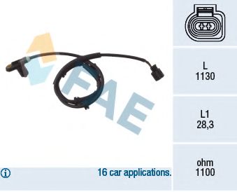 Датчик АБС FAE 78025