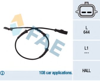 Датчик АБС FAE 78055
