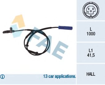 Датчик АБС FAE 78076