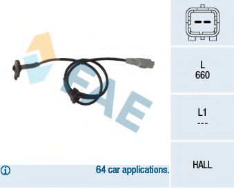 Датчик АБС FAE 78117