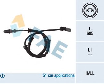 Датчик АБС FAE 78095