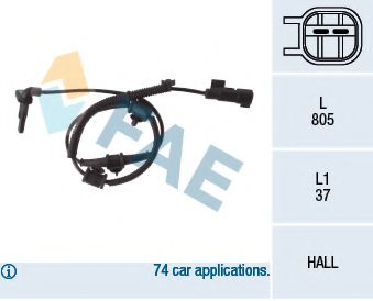 Датчик АБС FAE 78110