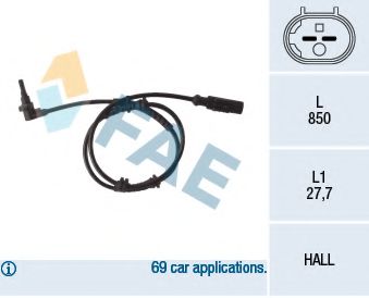 Датчик АБС FAE 78112