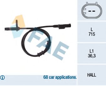 Датчик АБС FAE 78107