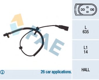 Датчик АБС FAE 78035