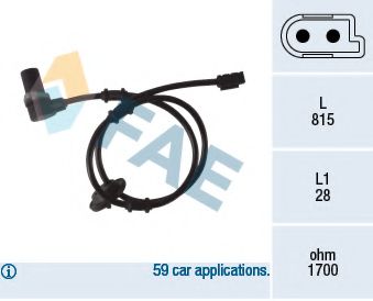 Датчик АБС FAE 78075