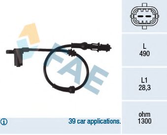 Датчик АБС FAE 78077