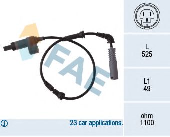 Датчик АБС FAE 78018