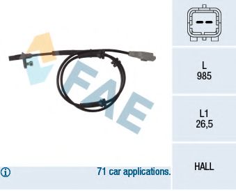 Датчик АБС FAE 78118