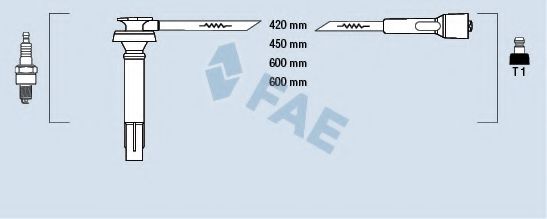 Комплект проводов зажигания fae 83238