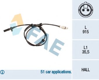 Датчик АБС FAE 78178