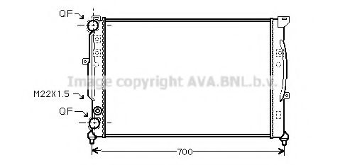 Радиатор охлаждения двигателя AVA AIA2123