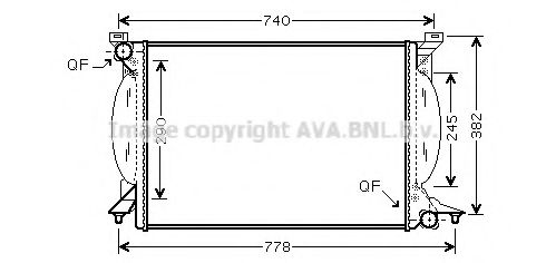 Радиатор охлаждения двигателя AVA AIA2206