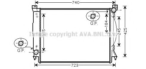 Радиатор охлаждения двигателя AVA AIA2245