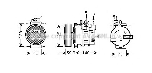 Компрессор кондиционера AVA AIAK295