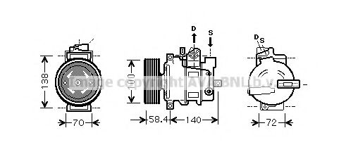 Компрессор кондиционера AVA AIK262