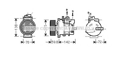 Компрессор кондиционера AVA AIK343