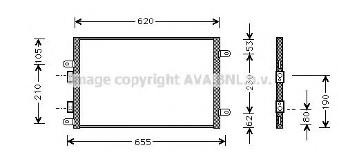 Радиатор кондиционера AVA AL5077