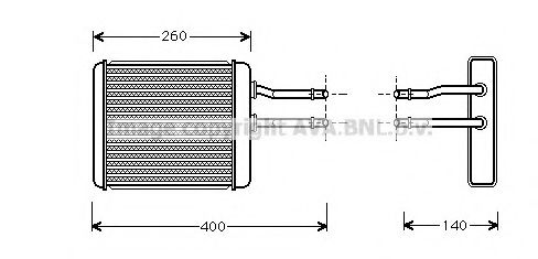 Радиатор печки AVA AL6072