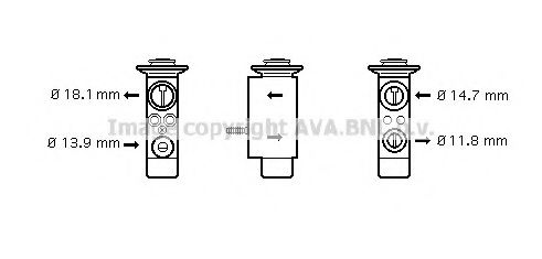 Расширительный клапан кондиционера AVA BW1085