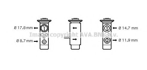 Расширительный клапан кондиционера AVA BW1089