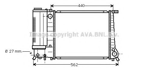 Радиатор охлаждения двигателя AVA BW2081