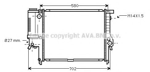 Радиатор охлаждения двигателя AVA BW2121