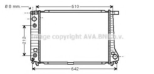 Радиатор охлаждения двигателя AVA BW2126