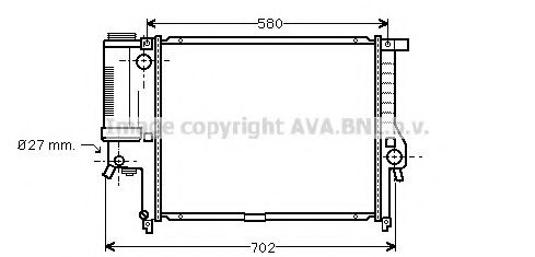 Радиатор охлаждения двигателя AVA BW2140